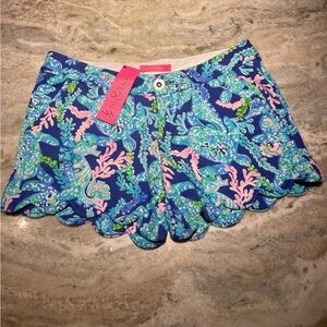 NWT Lilly Pulitzer Shorts. Corsica Blue Turtle Villa Sz 4
